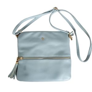 Amelie Galanti Crossbody Ivory Faux Leather Purse